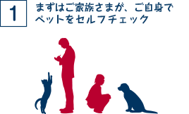 まずはご家族さまが、ご自身でペットをセルフチェック